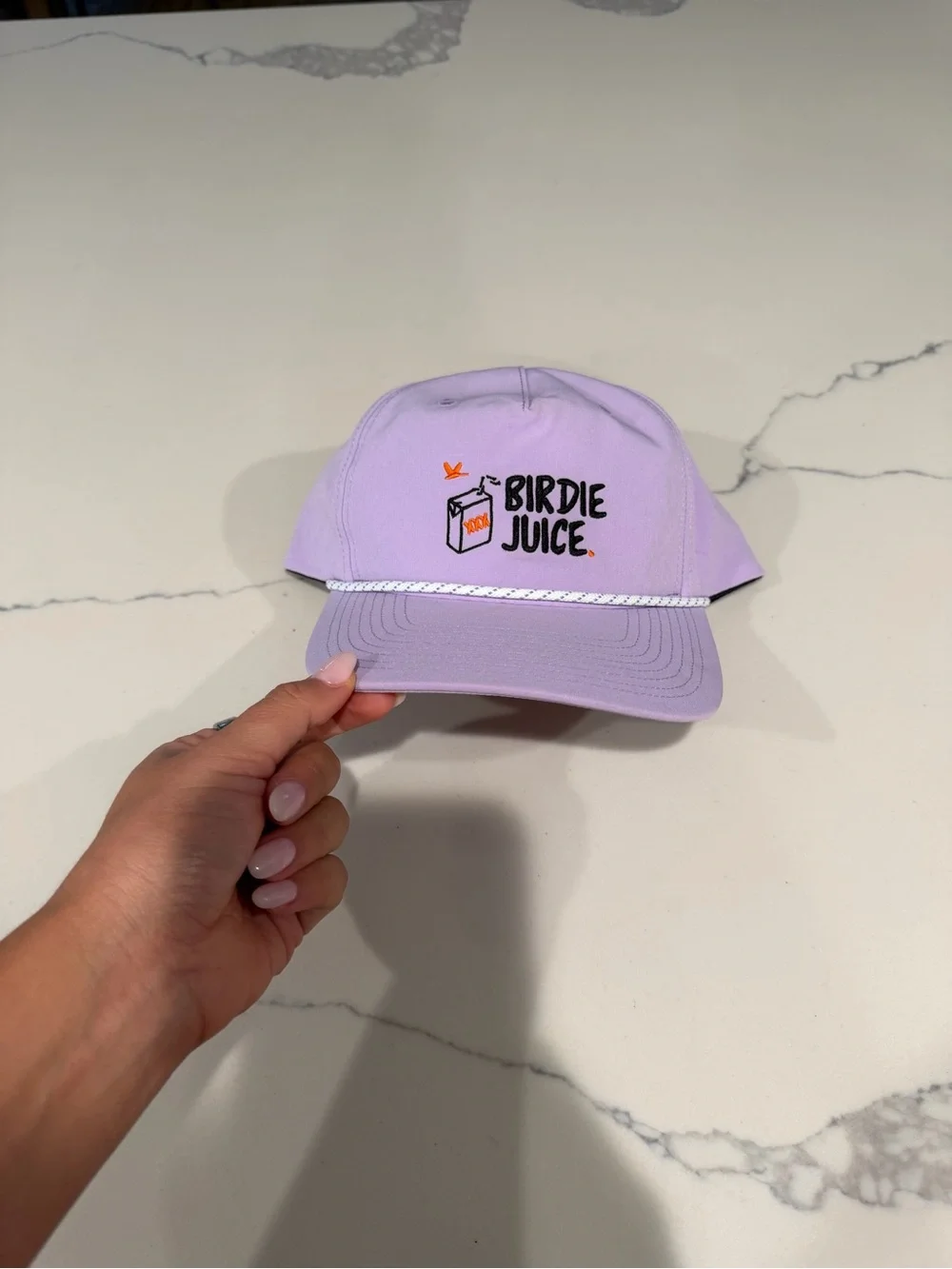 Birdie Juice Lilac Rope-Trim Baseball Cap